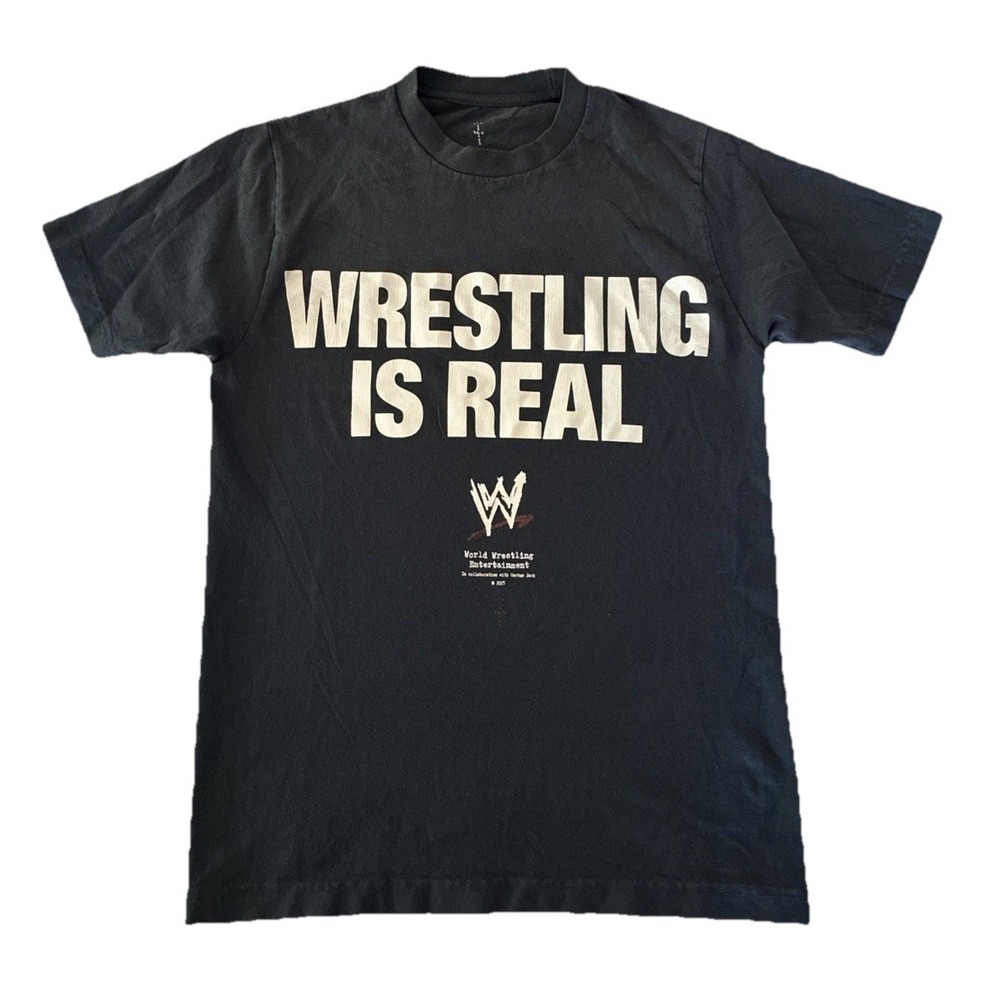 Travis Scott x WWE Tee S Black Wrestling Is Real NEW